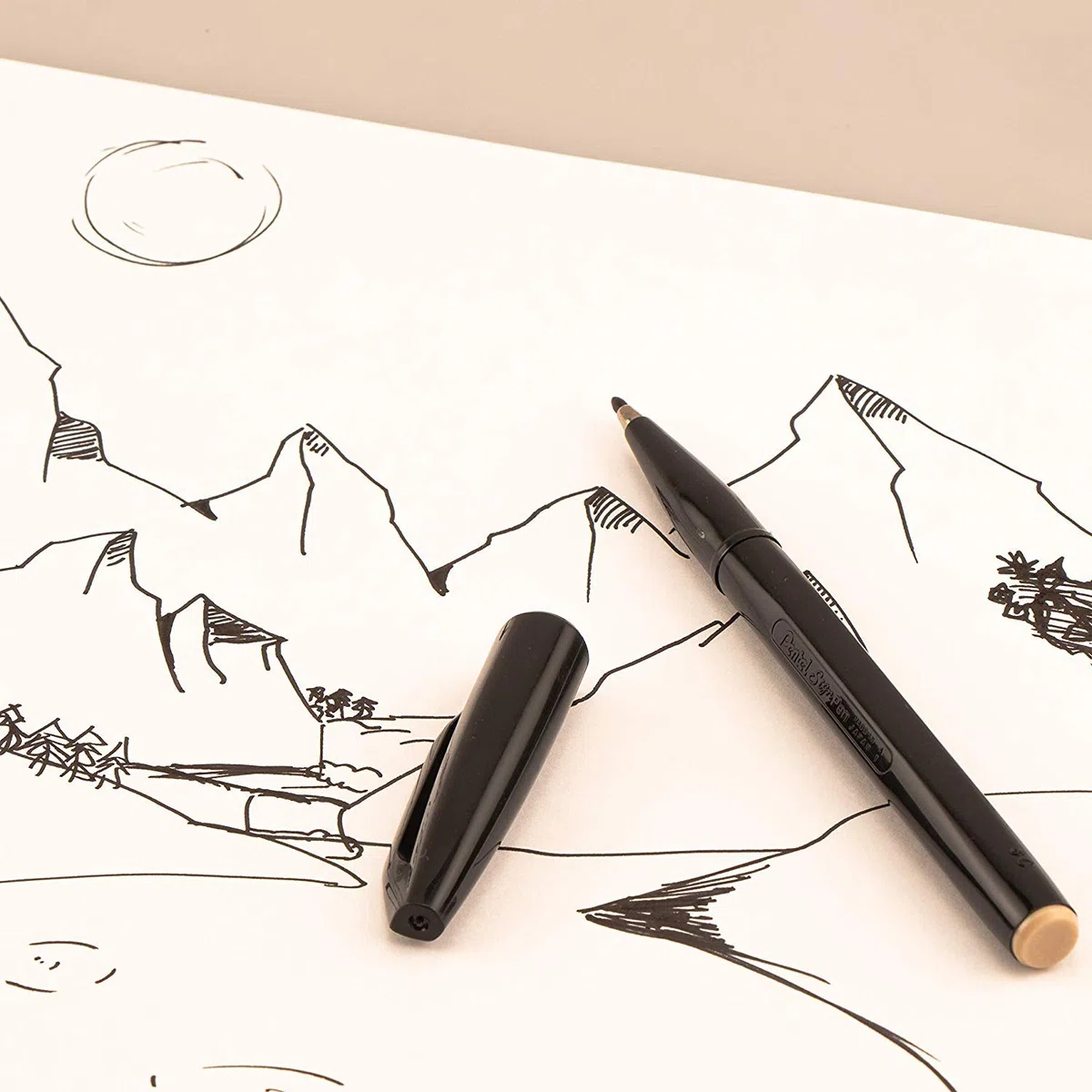 Pentel Sign Pen S520 pennarello punta fibra nero 12 pz