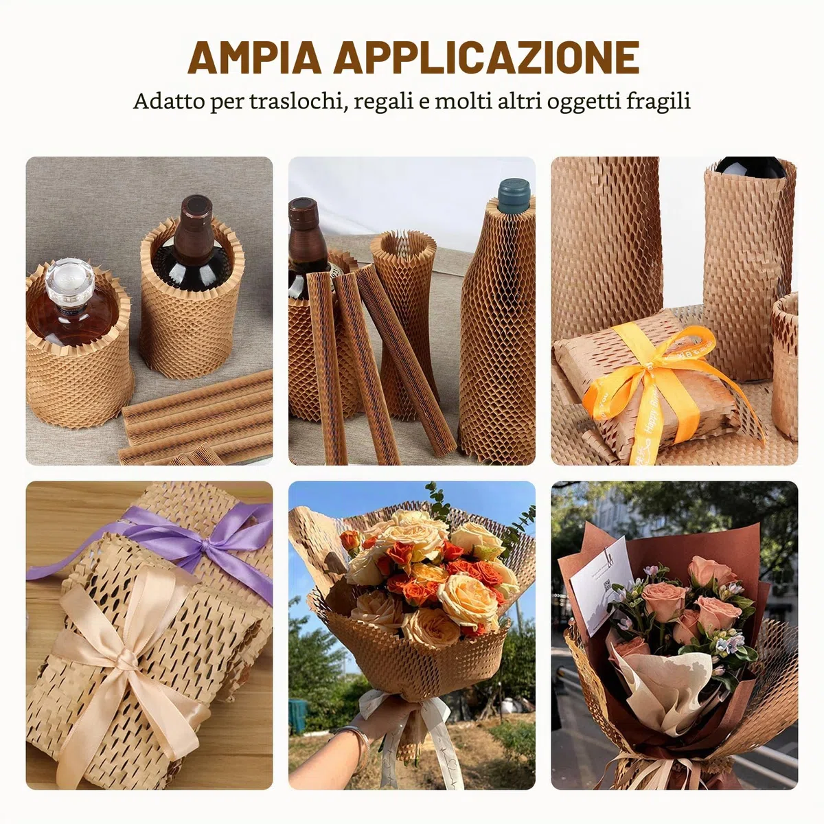 Rotolo di carta velina a nido d'ape, 30 cm x 30 m, materiale da imballaggio ecologico 80 g/m², alternativa al pluriball, rotolo protettivo per spedizioni e traslochi di oggetti fragili