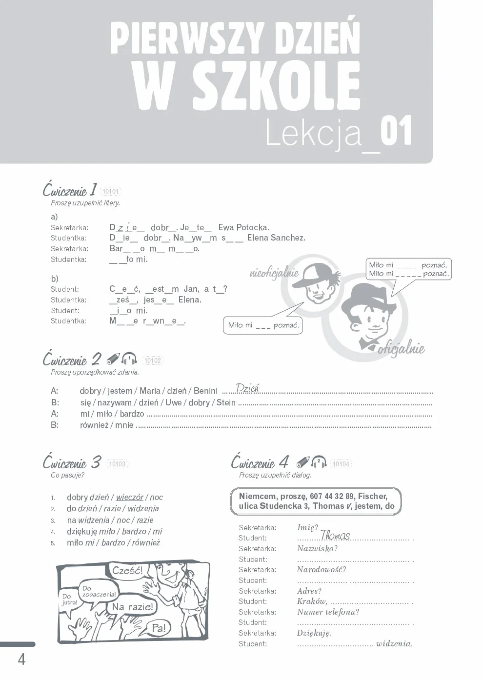 Polski Krok po Kroku 1 - Student Workbook + audio download + e-coursebook: Zeszyt cwiczen - Edition en polonais