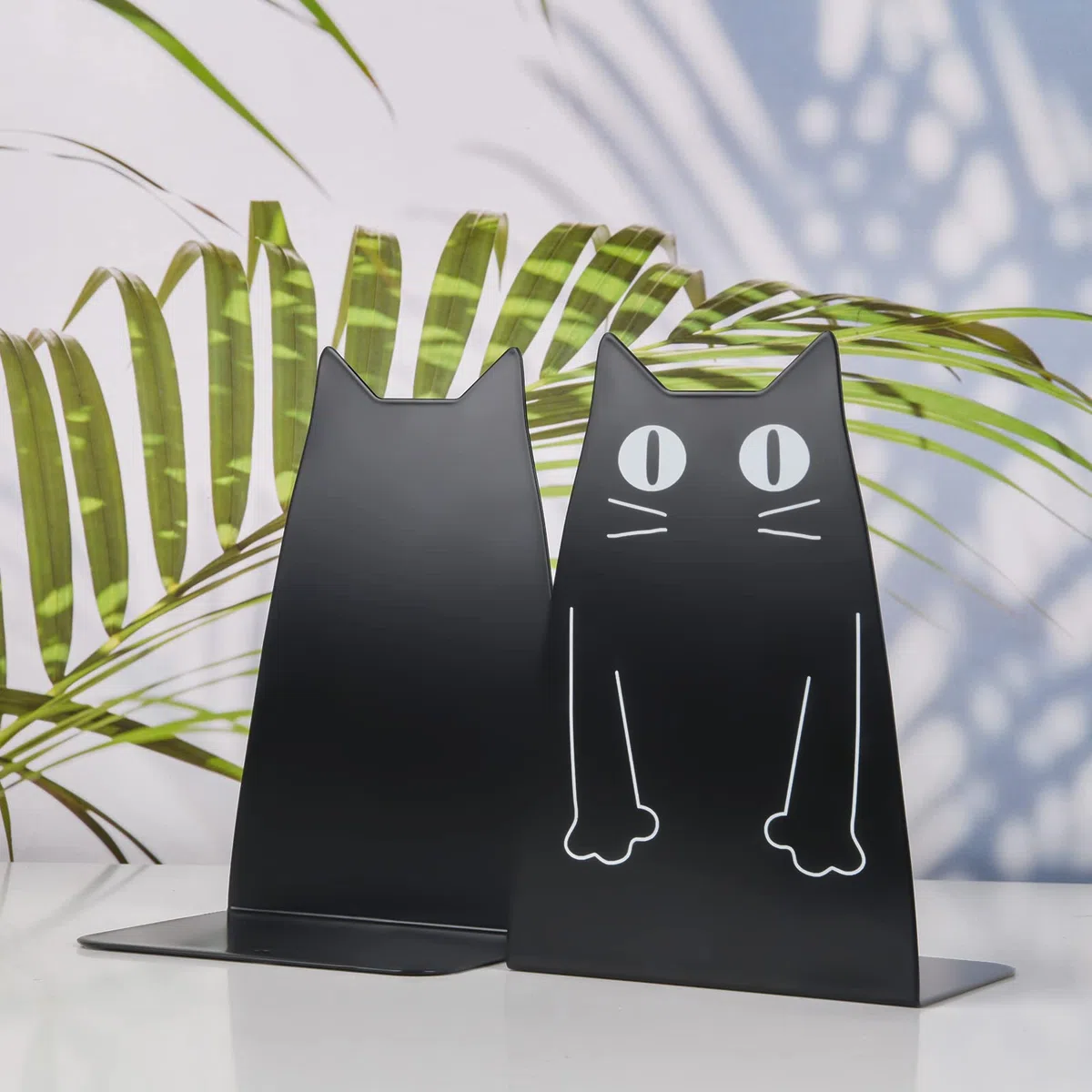 Hisredsun Fermalibri in metallo a forma di gatto carino, set di 2 fermalibri per libro, in metallo, fermalibri grandi fermalibri per ufficio