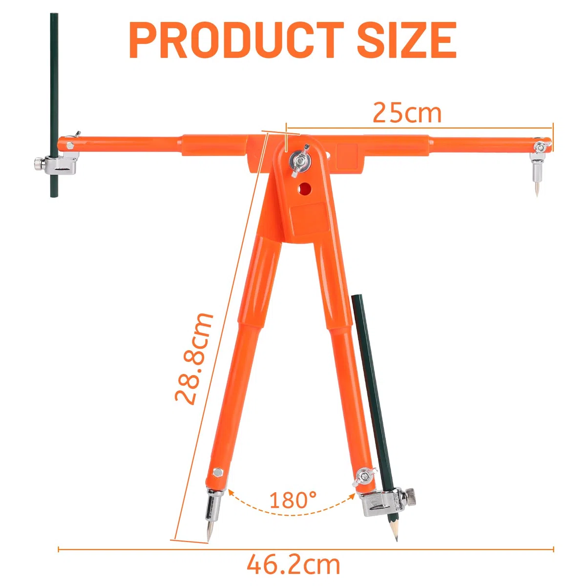 LALAGO Compasso Professionale per Falegname Grande 250mm, Compasso da Carpentiere con Matita, Compasso Leggero Matita per Tracciare e Segnare per Marcatura Lavorazione del Legno per Disegnare