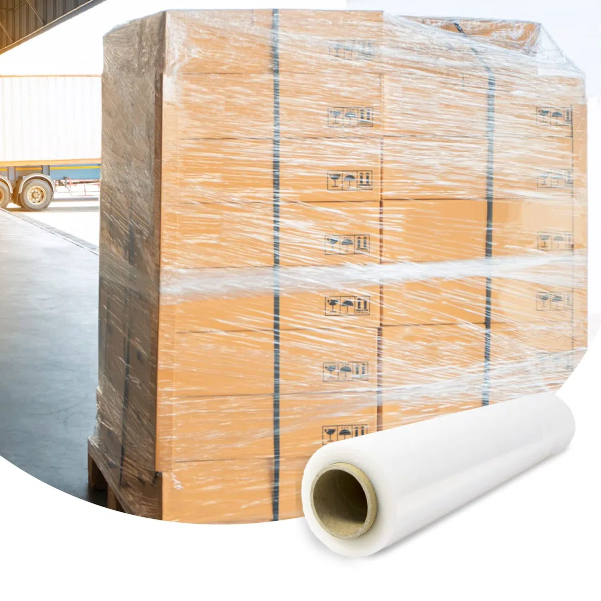 Film estensibile per imballaggio, film plastico trasparente per imballaggio, rotolo protettivo in plastica per spedizioni e traslochi, rotolo da 50 cm e fino a 400 m estensibile - Ofituria (1 unità)