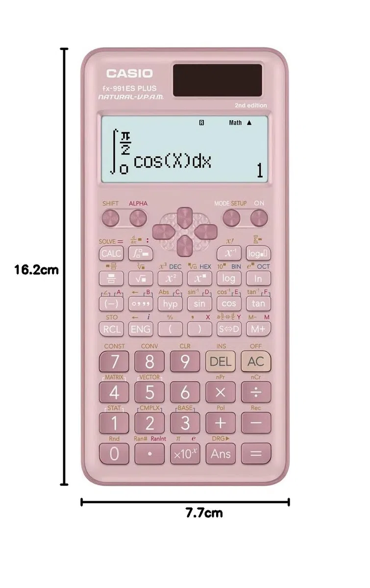 Casio Calcolatrici scientifiche non programmabili 10 + 2 cifre 417 funzioni FX 991ESPLUS2 PKWDT, FX 991ESPLUS2PKWDT rosa