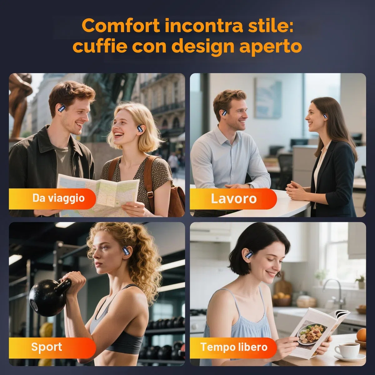 Cuffie Traduzione, 3 in 1 Auricolari Traduttori Istantanei tempo reale in 150 lingue/Musica/Chiamate, Bluetooth 5.4 con gancio auricolare per palestra/viaggi/lavoro (iOS/Android)