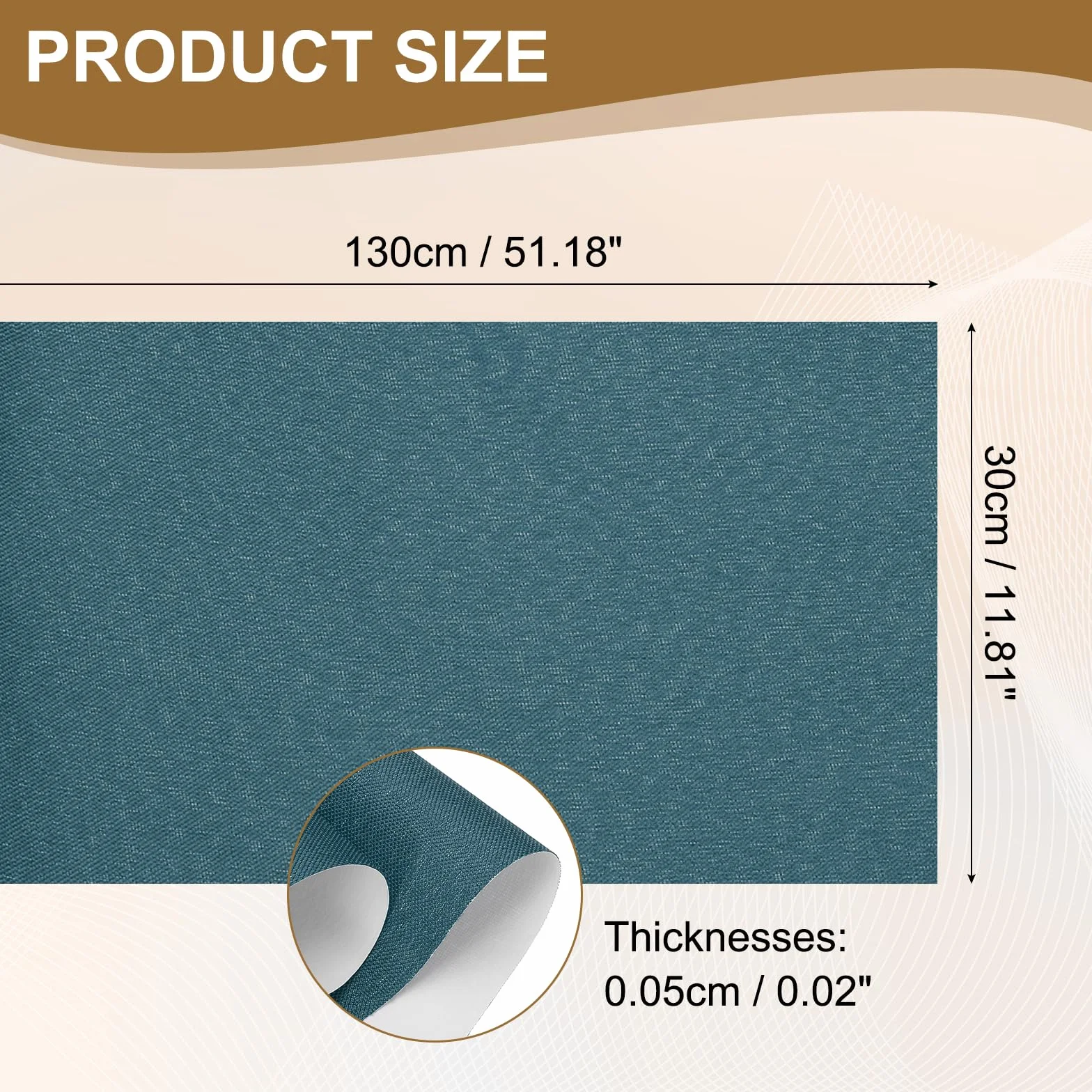 PATIKIL Tessuto per Rilegatura, Tessuto per Libri 51 x 11 Pollici per Riparazioni Rilegature Superficie in Tessuto con Retro in Carta Materiale per Rilegatura, Blu Scuro