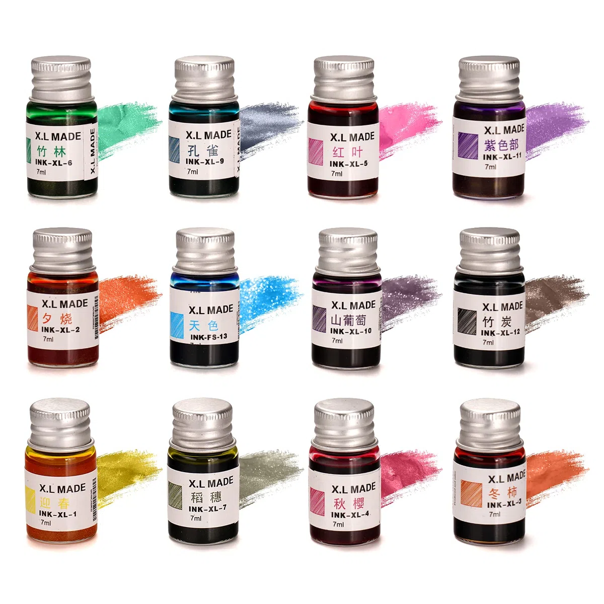 Inchiostri da disegno, inchiostri per calligrafia, set di 12 penne colorate per scrivere, disegnare, ideali per regali.