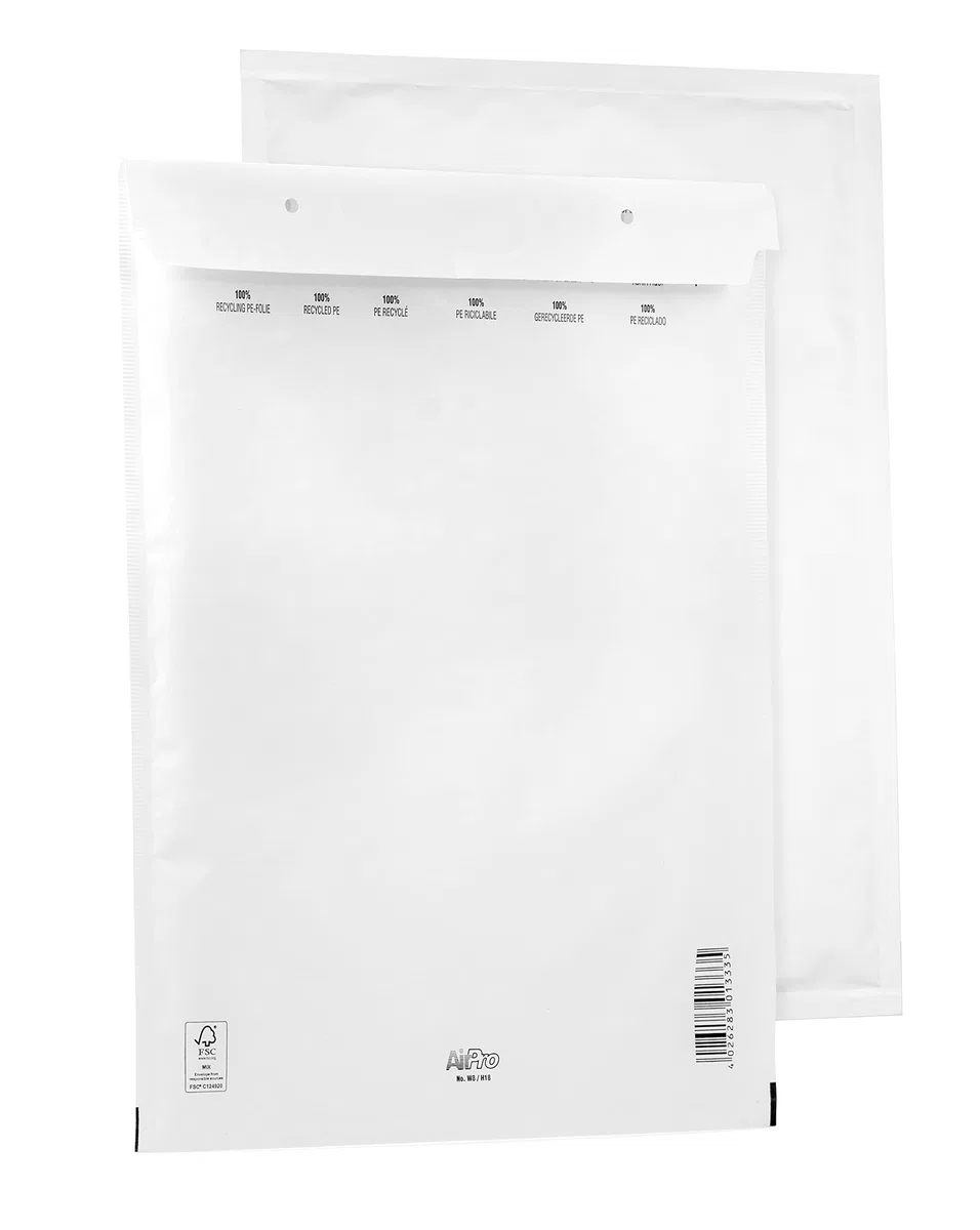 10 buste imbottite Bantex H8 (290 x 370 mm) 18/H, colore bianco, con chiusura autoadesiva