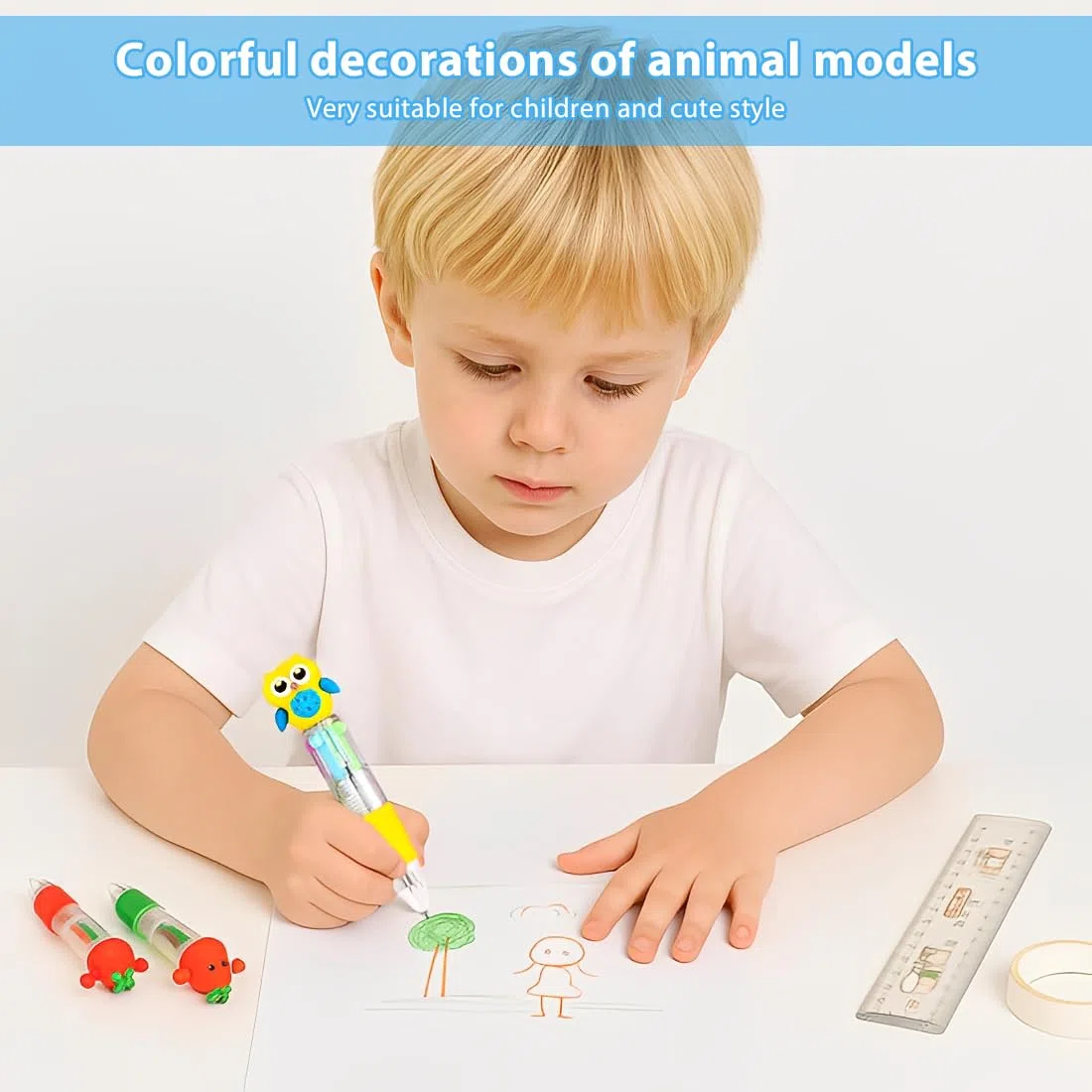 20 Penne Multicolore e Penna Multicolore Ideali per Compleanni, Feste, Regali e Gadget