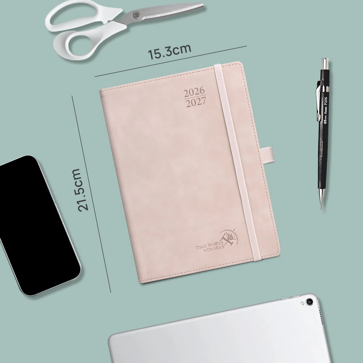 POPRUN Agenda del Docente 2026 2027 A5 21,5x15,3cm-Agenda Maestra 2026/2027 Settimanale con Scheda Mensile da Ago.2026-Lug.2027. Copertina in PU Flessibile e Carta Spessa da 90g/m², Verde Pacifico