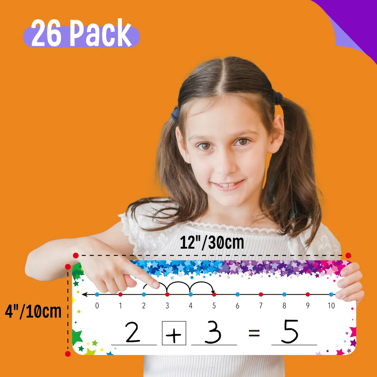 26 PCS Lavagne Cancellabili a Secco con Linee dei Numeri, Lavagna a Doppia Faccia Scrivibile e Cancellabile - 0-10 su un Lato & 0-20 sull'Altro Lato Lavagna Bianca per Matematica per Aula e Casa