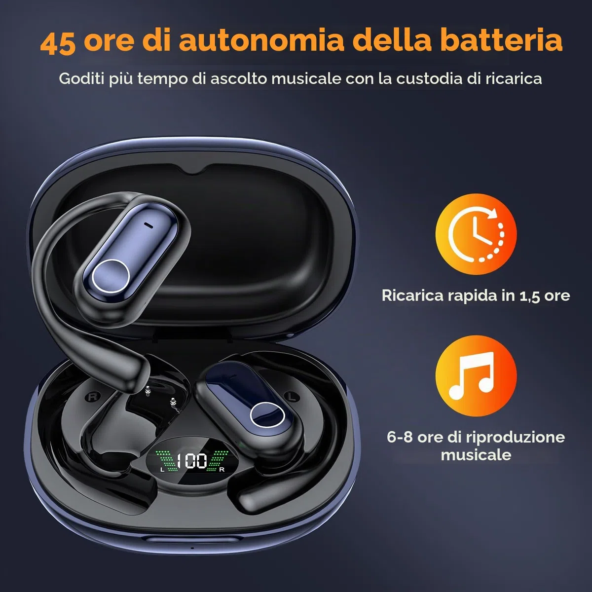 Cuffie Traduzione, 3 in 1 Auricolari Traduttori Istantanei tempo reale in 150 lingue/Musica/Chiamate, Bluetooth 5.4 con gancio auricolare per palestra/viaggi/lavoro (iOS/Android)