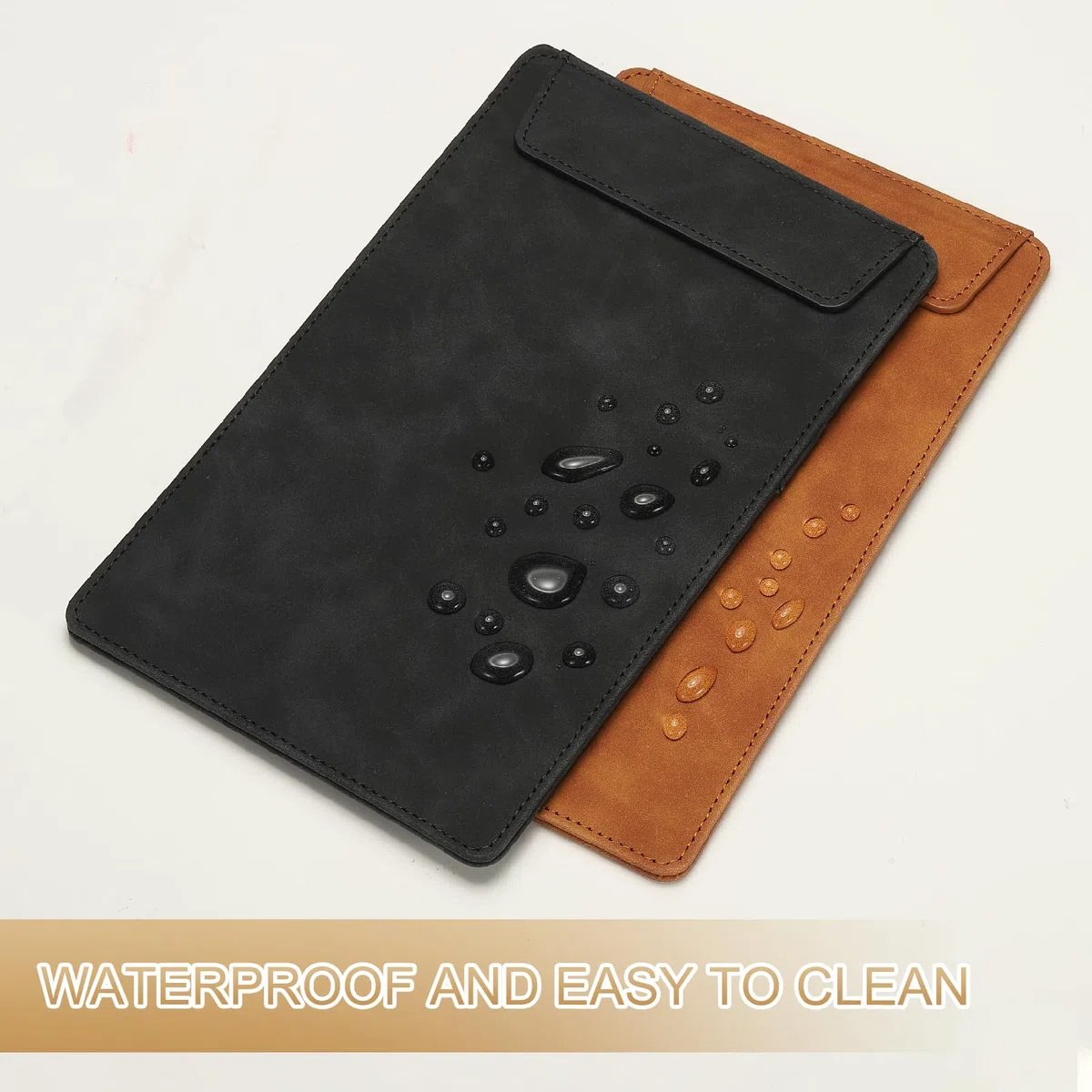 PATIKIL A5 Portablocco In Pelle PU, 6"x10" Cartelletta Magnetica Per Ufficio Con Portapenne, Organizzatore Per Documenti, Tavoletta Per Scrittura, Marrone