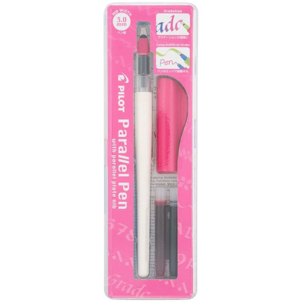 Pilot Pen Pilot Parallel Pen 3.0 - Penna stilografica calligrafica di alta qualità per principianti e professionisti, penna stilografica ricaricabile con tratto di 3 mm di larghezza, ideale per