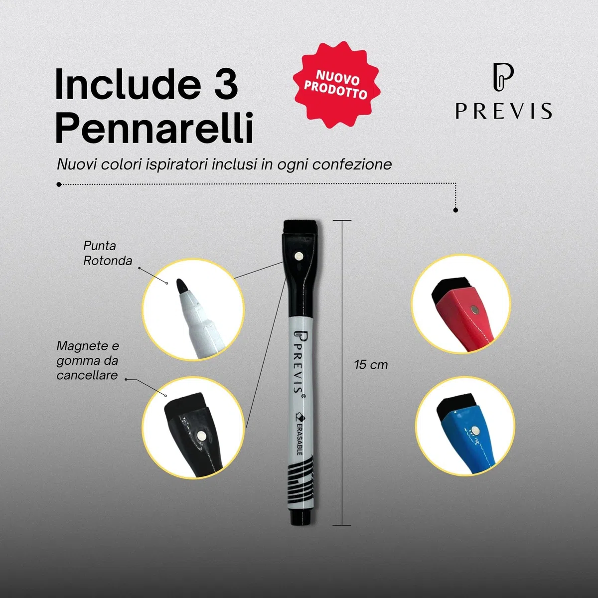 Previs Kit di 2 Lavagne Magnetiche per Frigorifero A4 : Lavagna Magnetica Settimanal + Lavagnetta Magnetica Mensile - Include 3 Penarilli - Ideale per l'organizzazione Ottimale