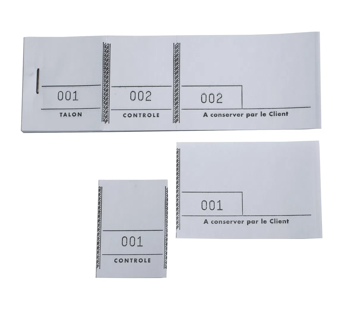 Blocs passe-partout 3 volets 4,8x15cm 100 feuillets