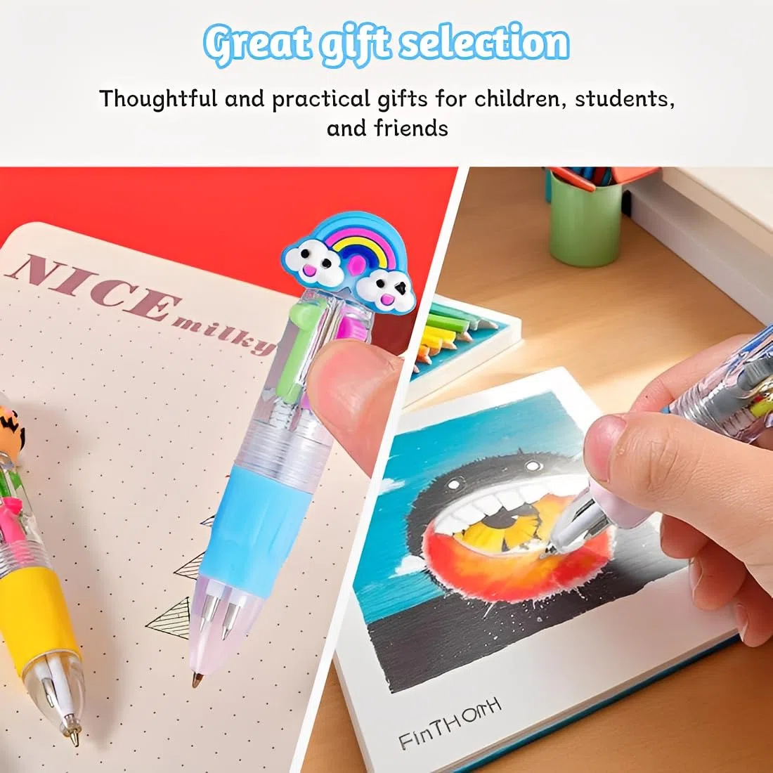 20 Penne Multicolore e Penna Multicolore Ideali per Compleanni, Feste, Regali e Gadget