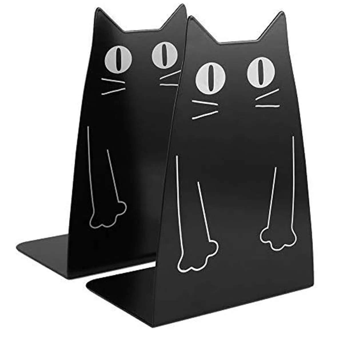 Hisredsun Fermalibri in metallo a forma di gatto carino, set di 2 fermalibri per libro, in metallo, fermalibri grandi fermalibri per ufficio