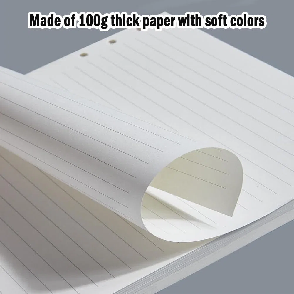 6 Confezioni Fogli A5 con Buchi Carta a Righe a 6 Fori Ricarica di Carta 270 Fogli/540 Pagine per Raccoglitore ad Anelli A5 Quaderno Diario Fogli a Righe
