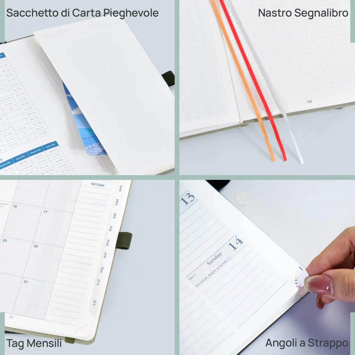 POPRUN Agenda del Docente 2026 2027 A5 21,5x15,3cm-Agenda Maestra 2026/2027 Settimanale con Scheda Mensile da Ago.2026-Lug.2027. Copertina in PU Flessibile e Carta Spessa da 90g/m², Verde Pacifico
