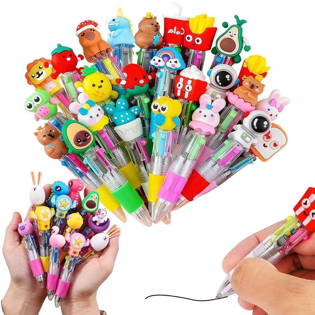 20 Penne Multicolore e Penna Multicolore Ideali per Compleanni, Feste, Regali e Gadget