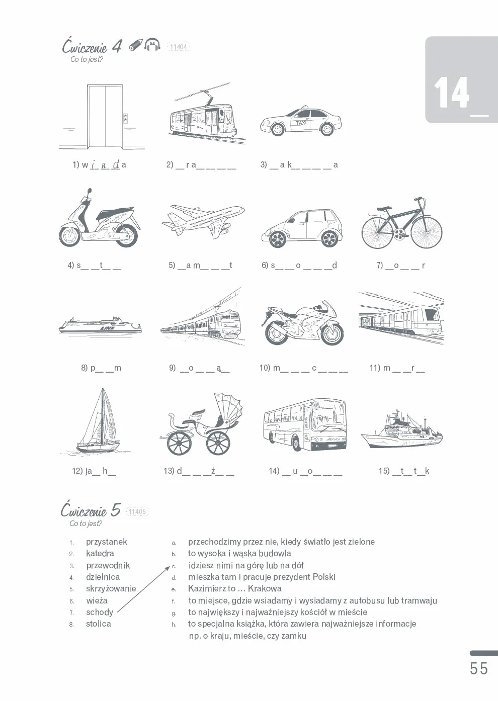 Polski Krok po Kroku 1 - Student Workbook + audio download + e-coursebook: Zeszyt cwiczen - Edition en polonais