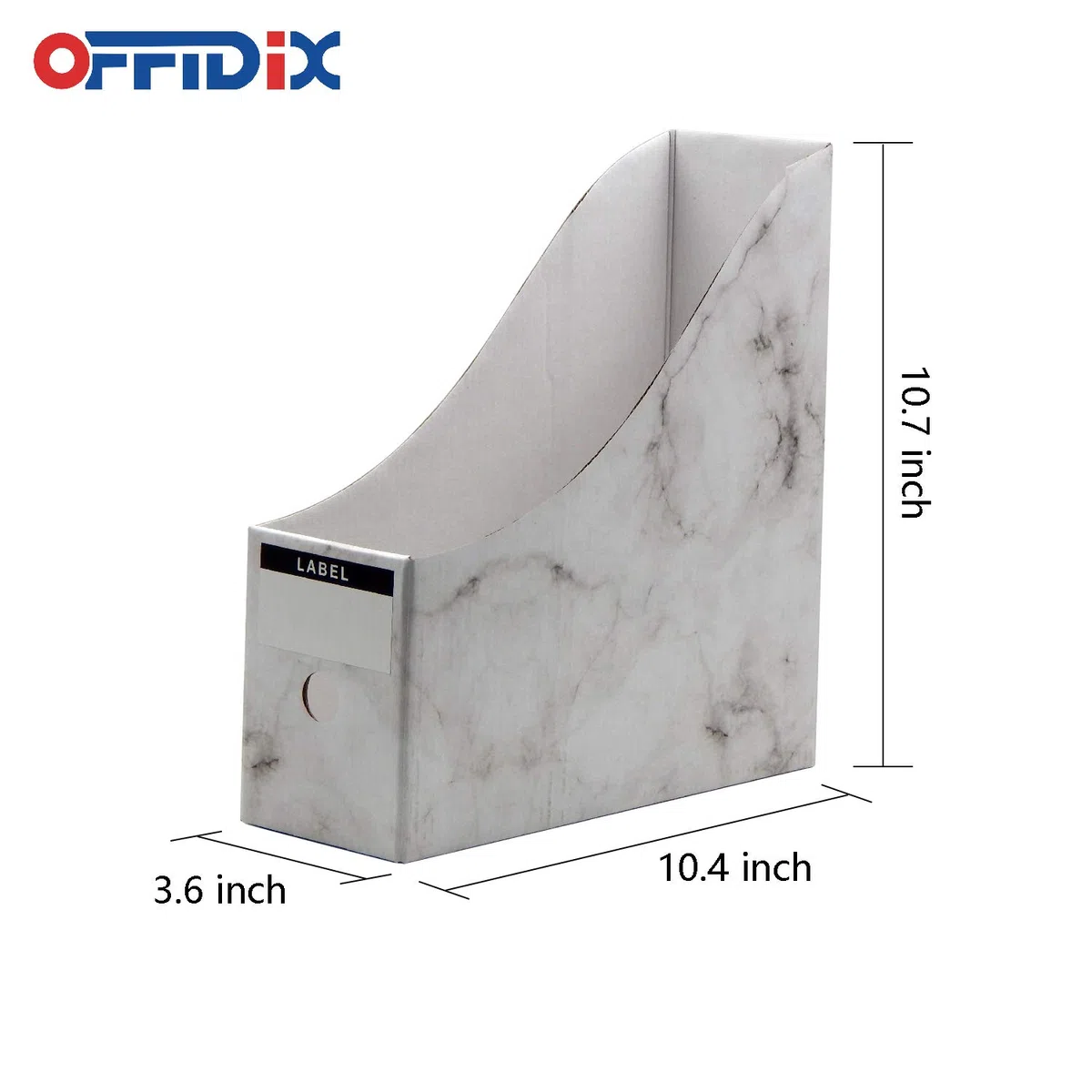 OFFIDIX 5 livelli carta kraft scatola di immagazzinaggio desktop porta documenti A4 cassetto organizzatore di carta per home office contenitore di carta contenitore di carta fai da te (bianco)