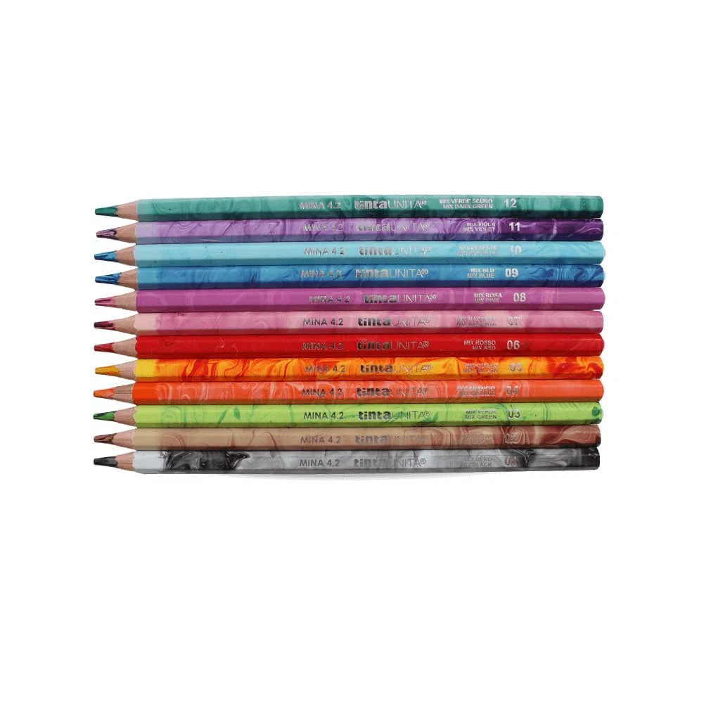 Tinta Unita PASTELLI GRADIENT MINA 4.2 CONF. 12 PZ ASSORTITI IN SCATOLA DI CARTONE