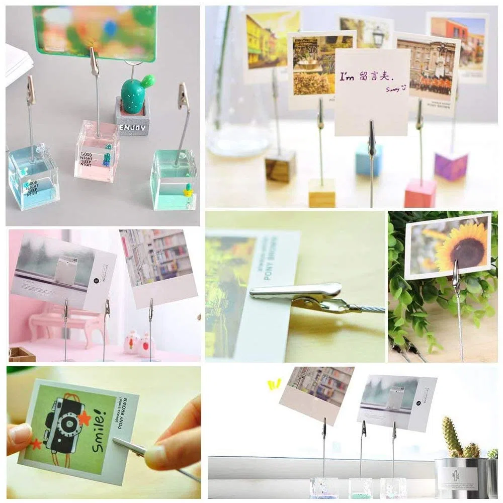 50 clip per foto di Alligatore, pinze a coccodrillo in filo metallico, per note fotografiche, memo clip, argilla, torta, accessori decorazione, decorazione della casa