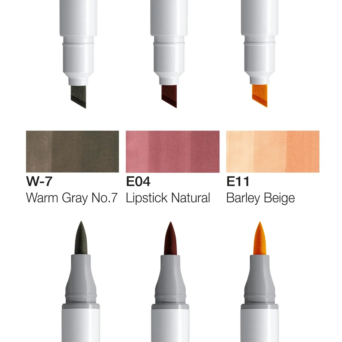 Copic Ciao LAYER & MIX - Set di pennarelli caldi con 3 diversi colori, evidenziatore layout con una punta media e una spazzola